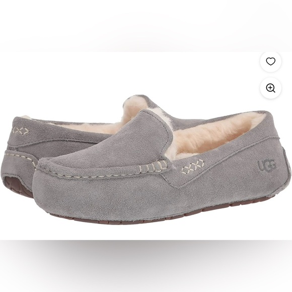 UGG Ainsley Slipper Gray Women's Slippers Suede & Shearling - Picture 1 of 15